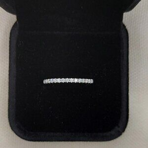 Genuine Moissanite 925 Sterling Silver Wedding Engagment Band Ring